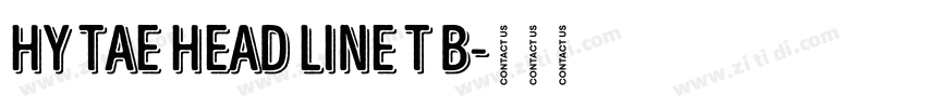 HY TAE HEAD LINE T B字体转换